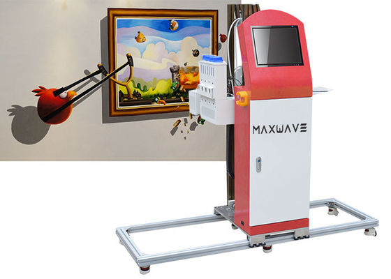 RoHS Certificate 3D Wall Mural Printing Machine 75W CMYK Color