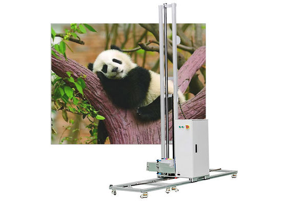 2.5m Vertical Operated Wall Printing Machine 2880dpi Aluminum Mechanism