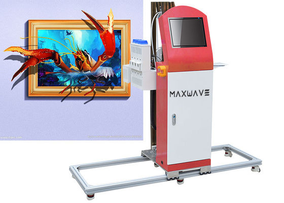 2.5m Vertical Operated Wall Printing Machine 2880dpi Aluminum Mechanism