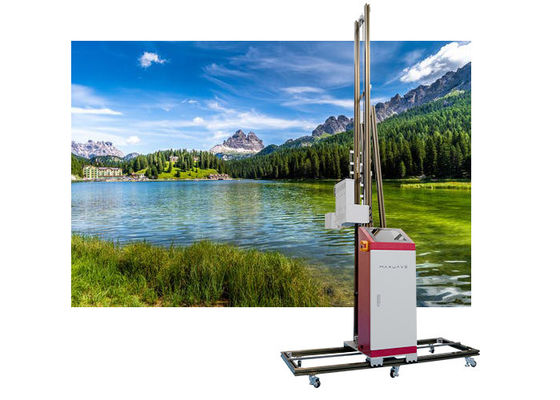 720 - 2880dpi CMYKW 3D Robot Wall Printer For Large Format Mural Printing